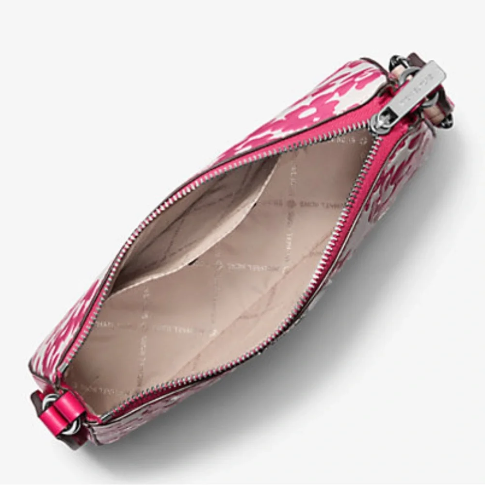 Michael Kors Jet Set Small Sequined Floral Print Crossbody - Picture 2 of 4